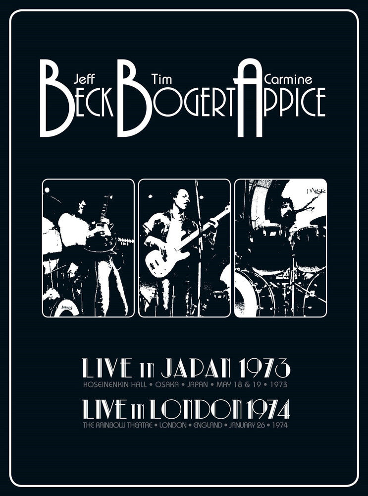 the album cover for Beck Bogert & Appice - Live 1973 & 1974