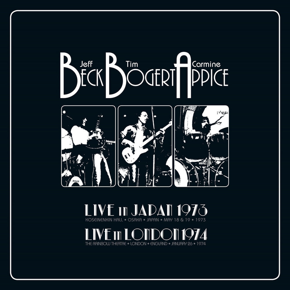 the album cover for Beck Bogert & Appice - Live 1973 & 1974