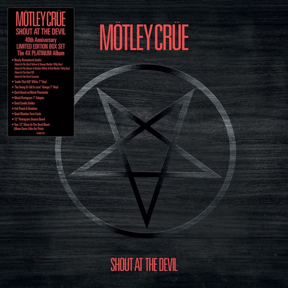 the album cover for Motley Crue - Shout At The Devil: 40th Anniversary [Limited Edition LP Box Set]