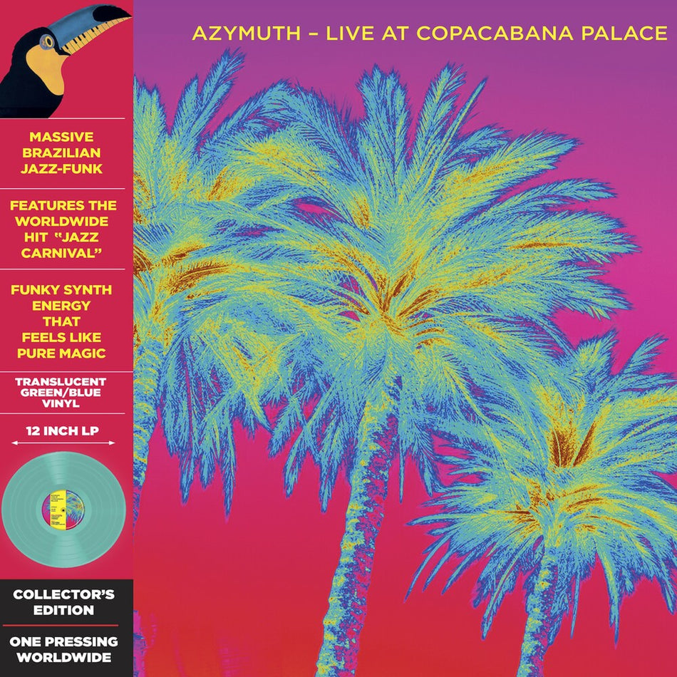 the album cover for Azymuth - Live At Copacabana Palace (Blue) [Colored Vinyl] [Deluxe]