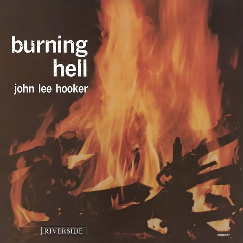 the album cover for John Lee Hooker - Burning Hell (Bluesville Acoustic Sounds Series)  [LP]