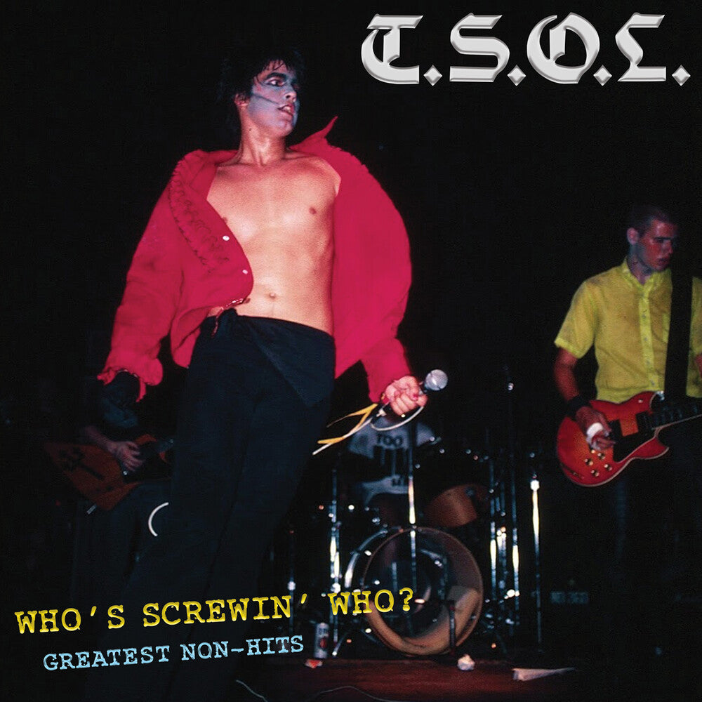 the album cover for T.S.O.L. - Who's Screwing Who - Greatest Non-Hits