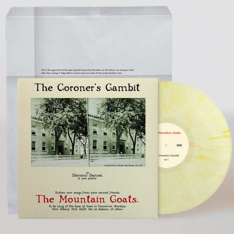 the album cover for Mountain Goats - Coroner's Gambit [Colored Vinyl] [Limited Edition] (Can)