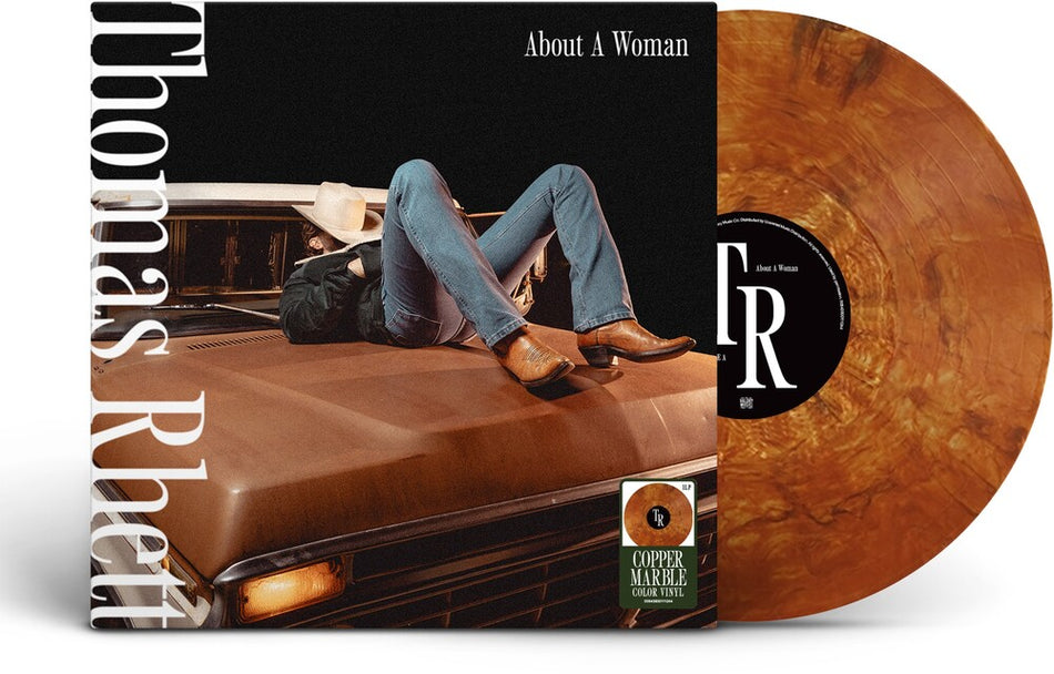 the album cover for Thomas Rhett - About A Woman  [Translucent Copper Nugget LP]