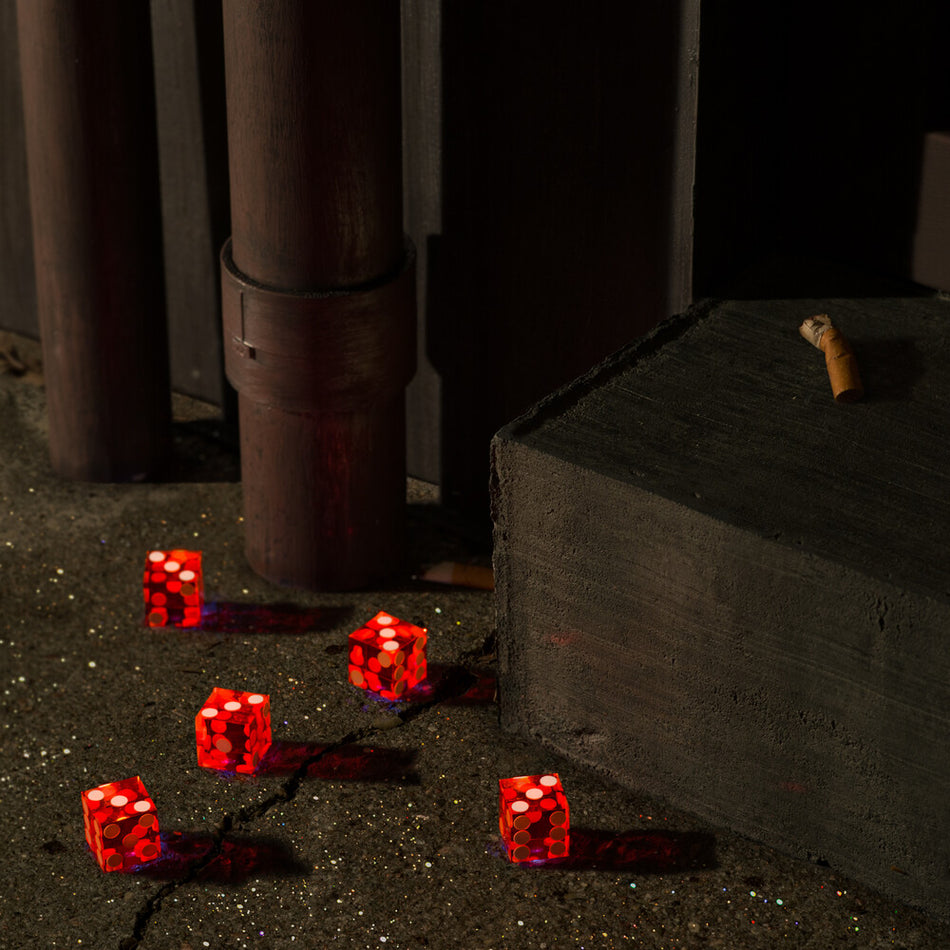 the album cover for Bright Eyes - Five Dice, All Threes