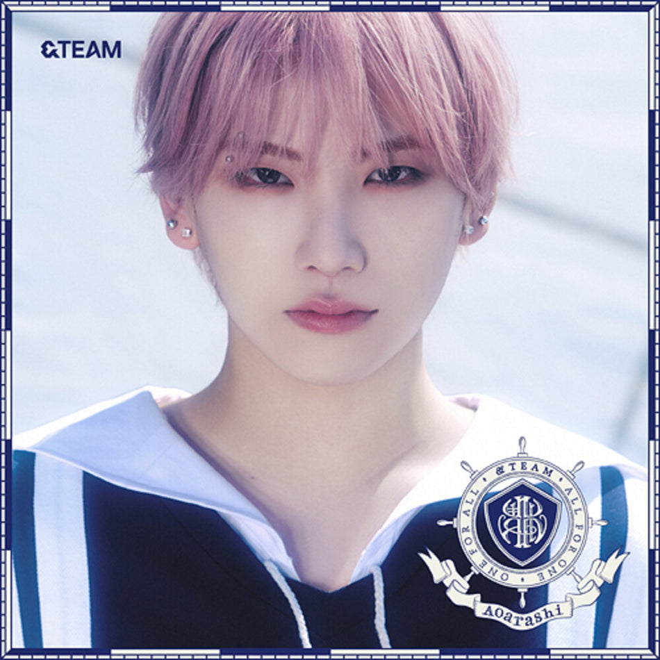 the album cover for &TEAM - Aoarashi - Member Solo Jacket: Yuma (Pcrd) (Phot)