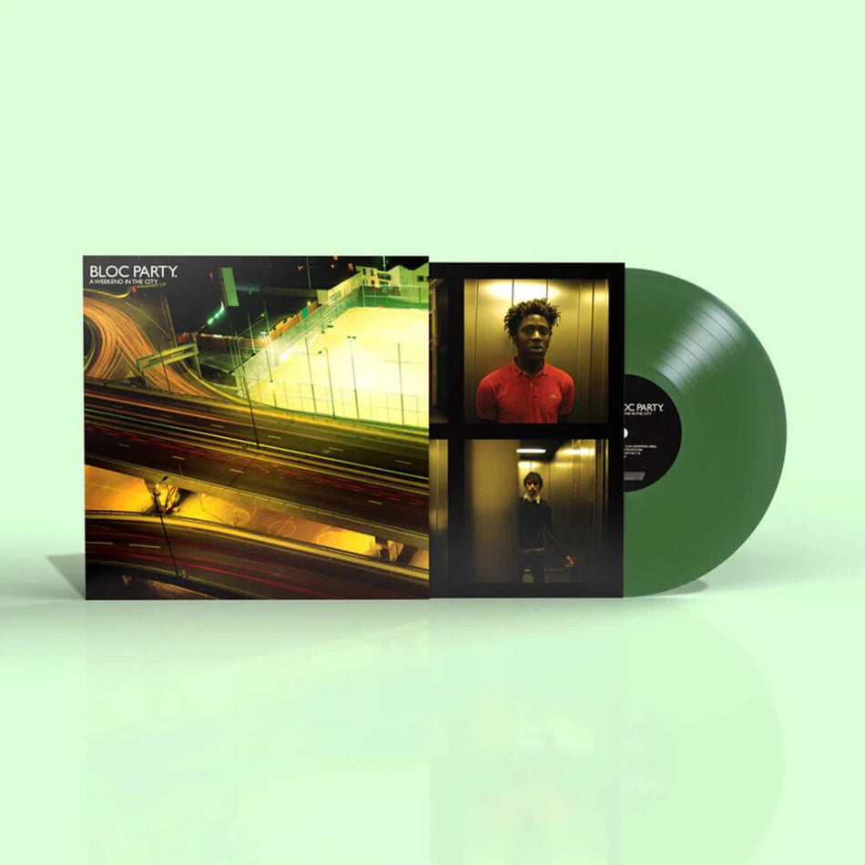 the album cover for Bloc Party - Weekend In The City - Green Vinyl [Colored Vinyl] (Grn)