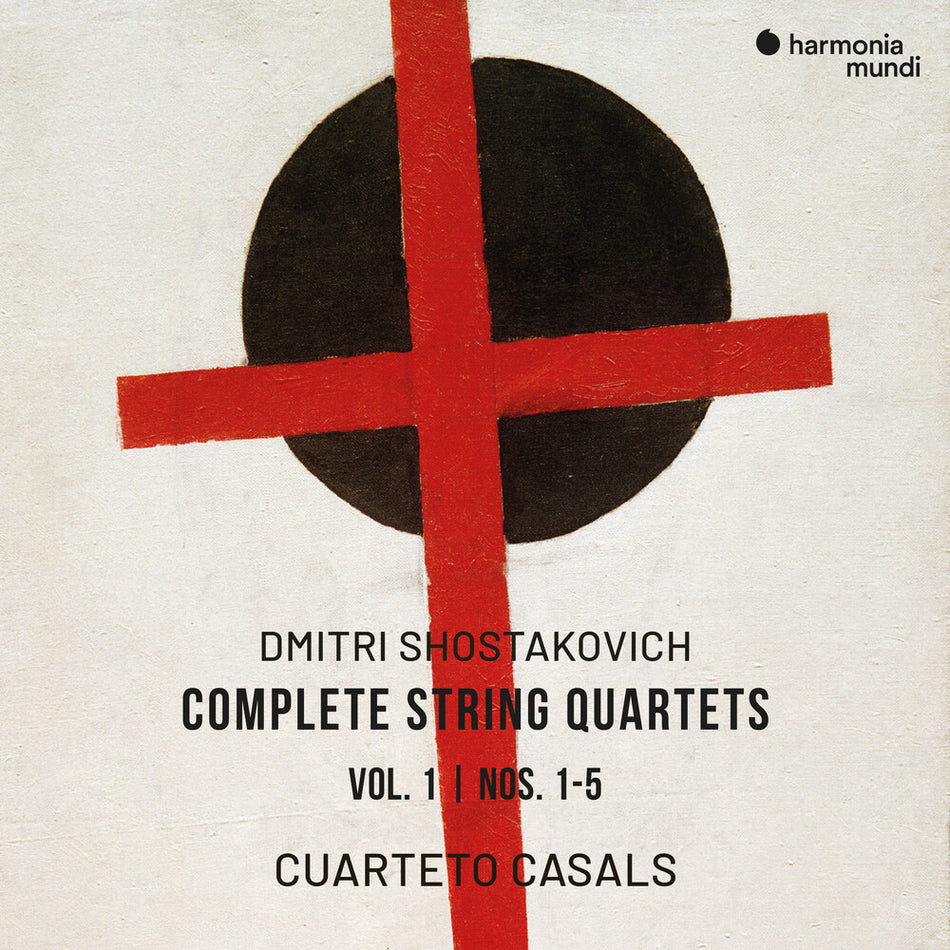 the album cover for Cuarteto Casals - Shostakovich Complete String Quartets Vol. 1