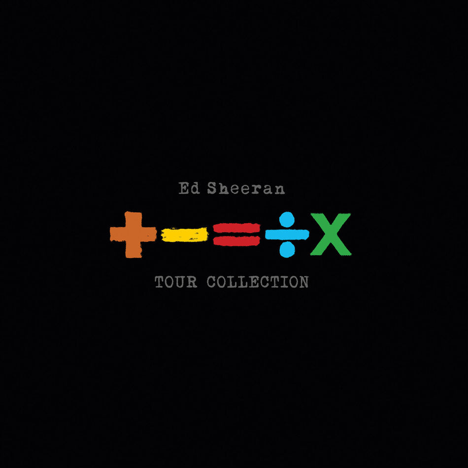 the album cover for Ed Sheeran - +-=%X (Tour Collection) (Blue) [Colored Vinyl]