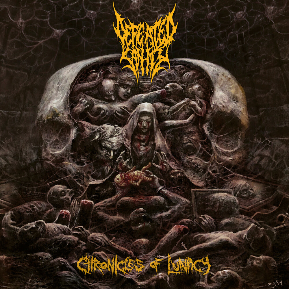 the album cover for Defeated Sanity - Chronicles Of Lunacy