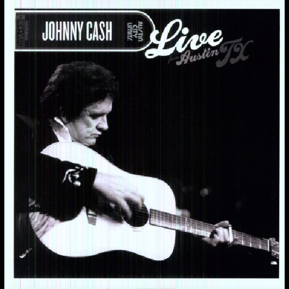 the album cover for Johnny Cash - Live From Austin, Tx (Blk) [Colored Vinyl] (Grn) (Stic)