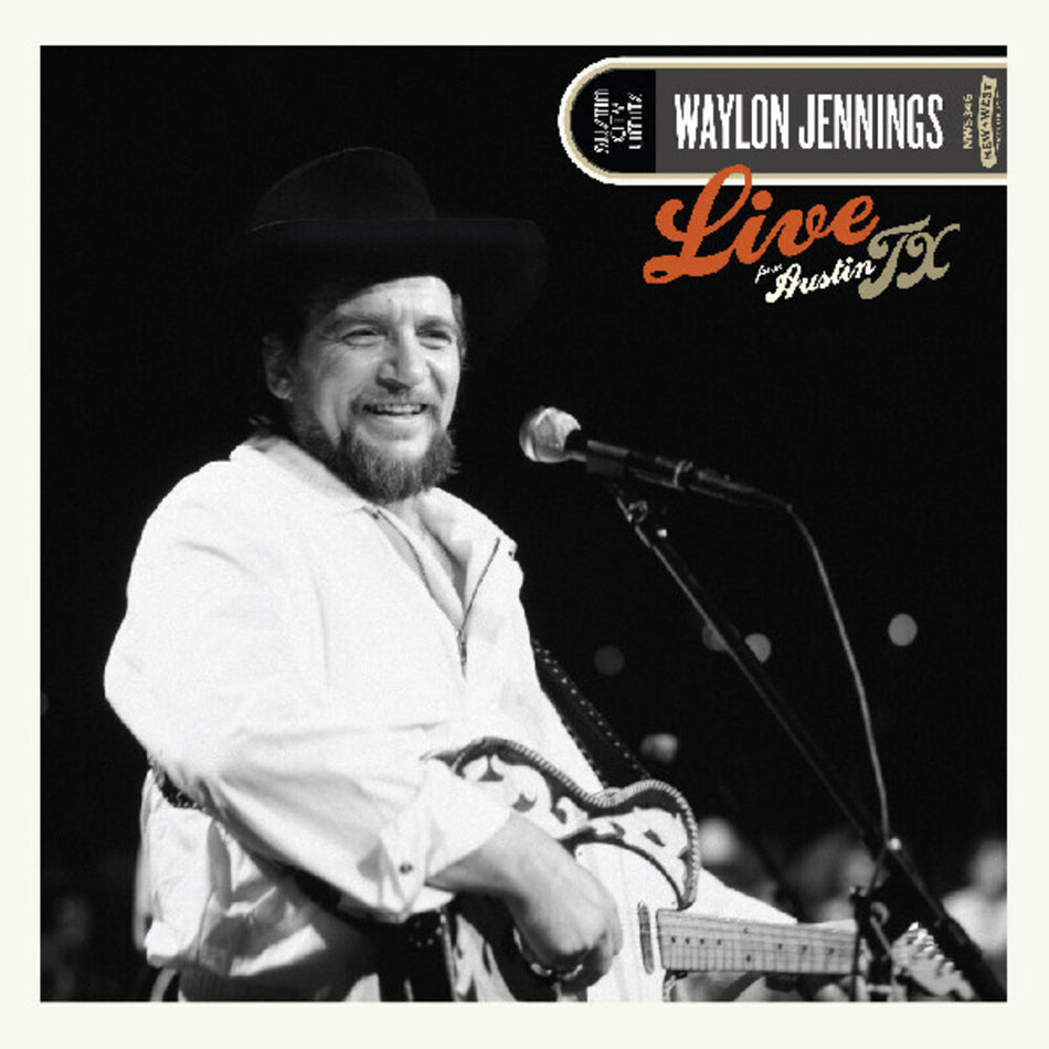 the album cover for Waylon Jennings - Live From Austin, Tx '84 [Colored Vinyl] (Gol) (Slv) (Stic)