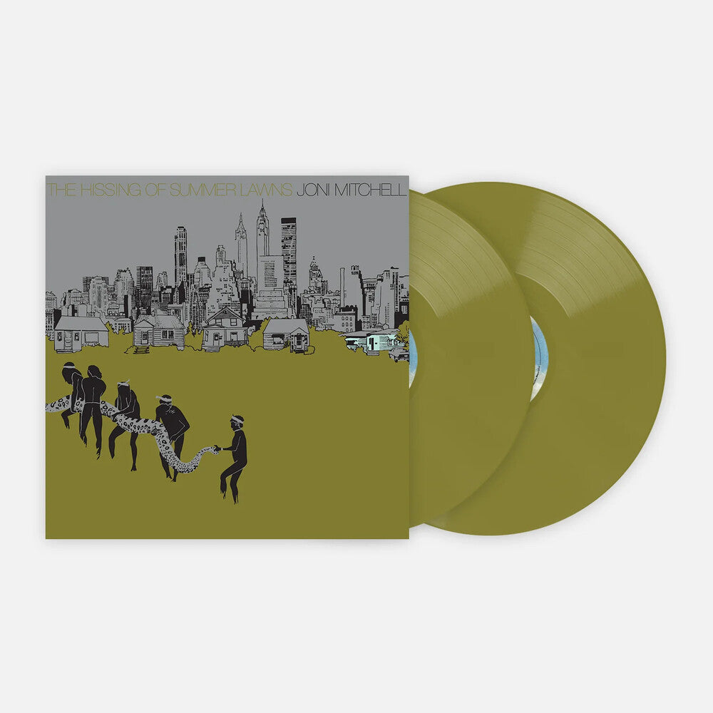 the album cover for Joni Mitchell - Hissing Of Summer Lawns - Green Colored Vinyl