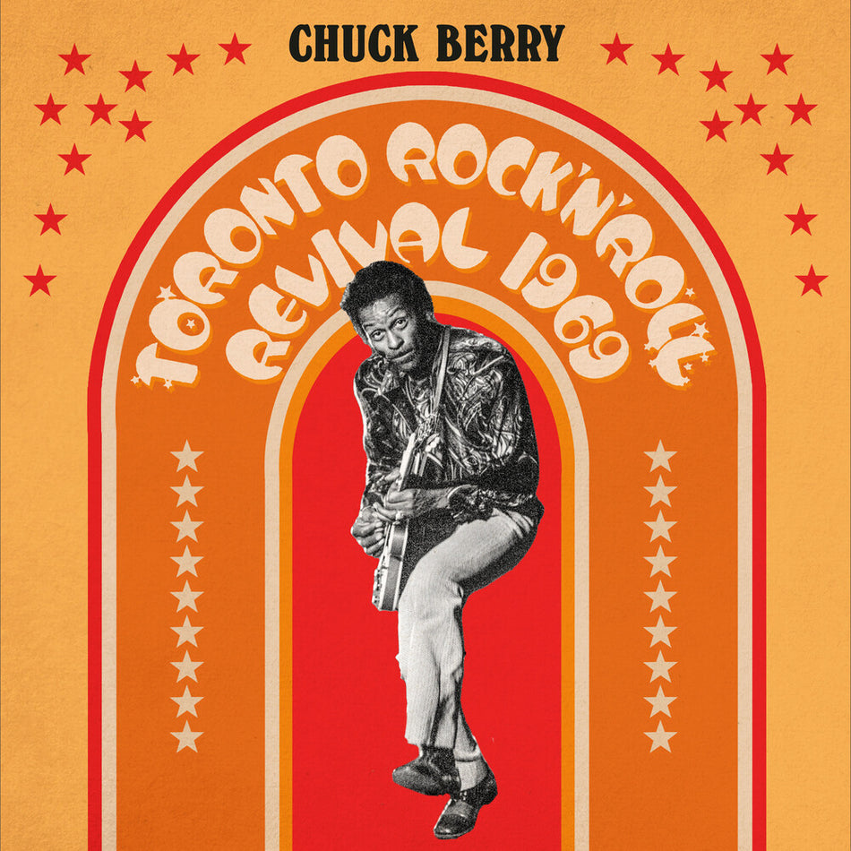 the album cover for Unknown Artist - Toronto Rock N Roll Revival 1969 - Yellow, Orange & Red Sunburst Colored Vinyl