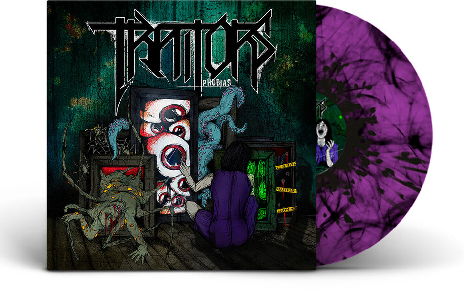 the album cover for Traitors - Phobias [purple and black haze LP]