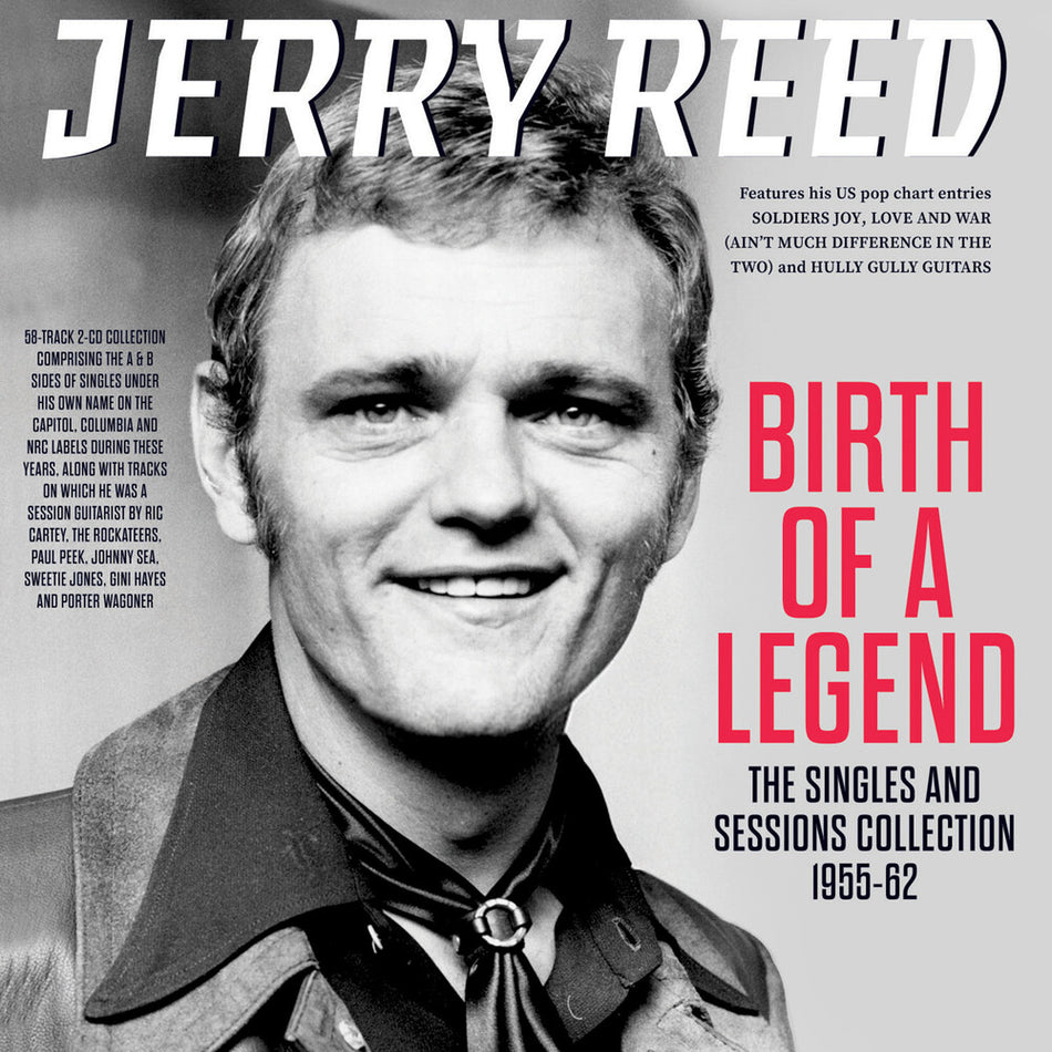 the album cover for Jerry Reed - Birth Of A Legend: Singles & Sessions Coll 1955-62