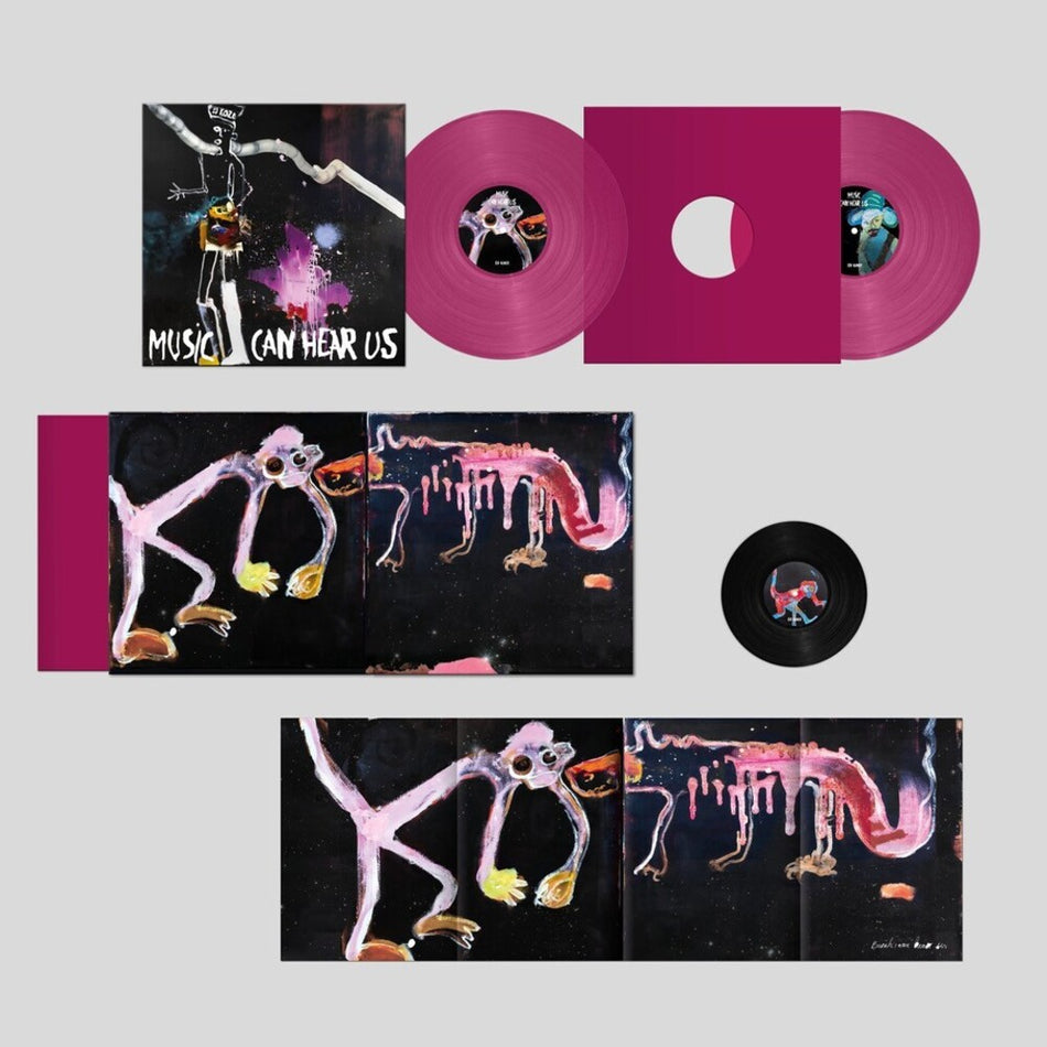the album cover for DJ Koze - Music Can Hear Us - Magenta (Bonv) [Colored Vinyl] [Limited Edition]