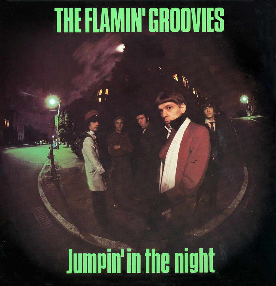 the album cover for Flamin' Groovies - Jumpin' In The Night [Clear Vinyl] [Limited Edition] (Purp)
