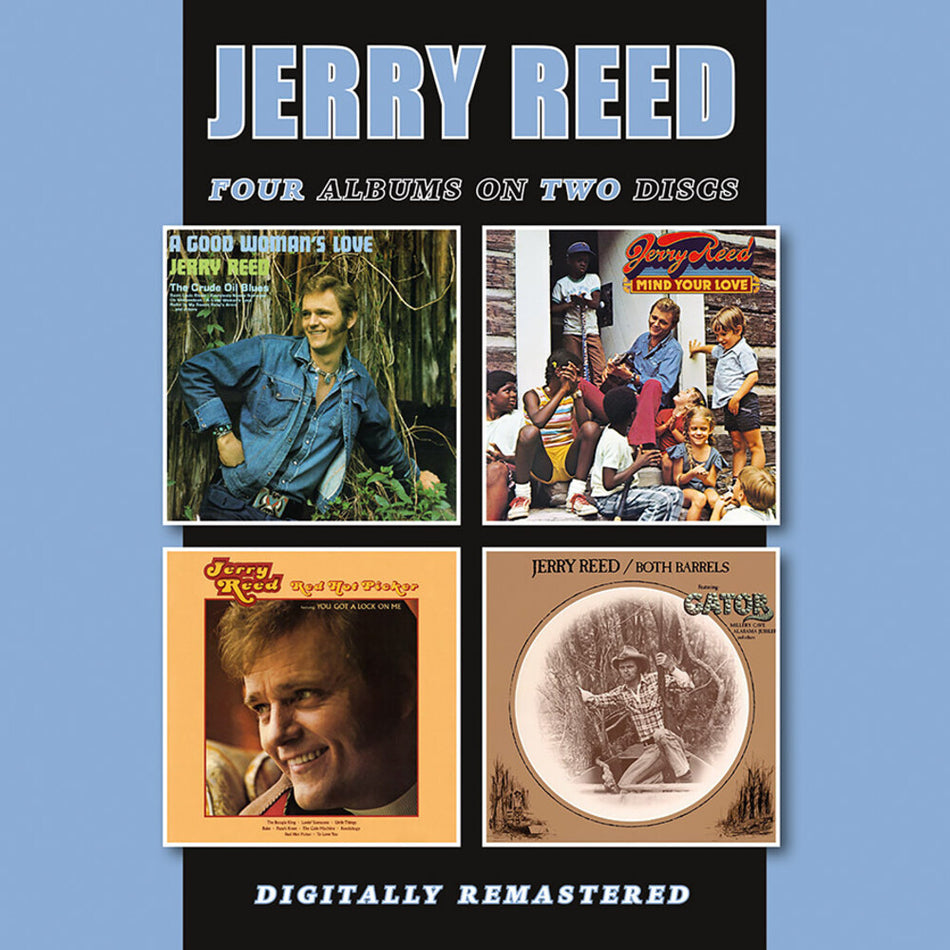 the album cover for Jerry Reed - Good Woman's Love / Mind Your Love / Red Hot (Uk)