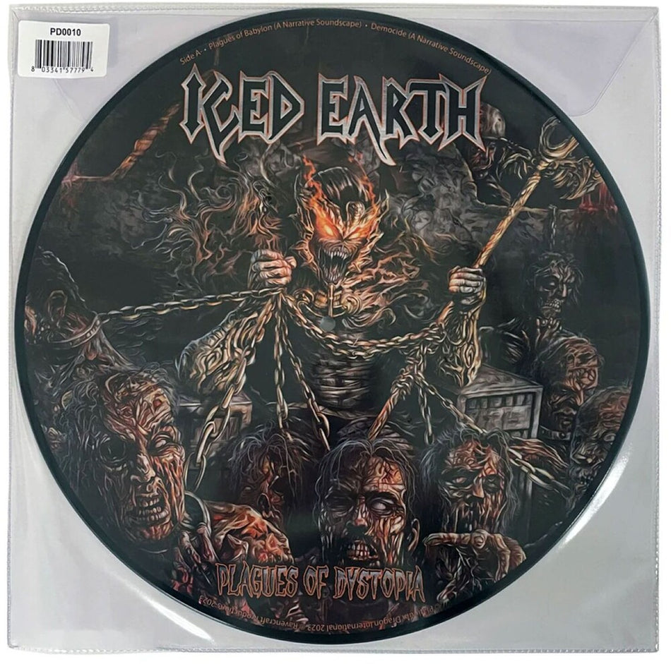 the album cover for Iced Earth - Plagues Of Dystopia Ep (Ep) (Pict)