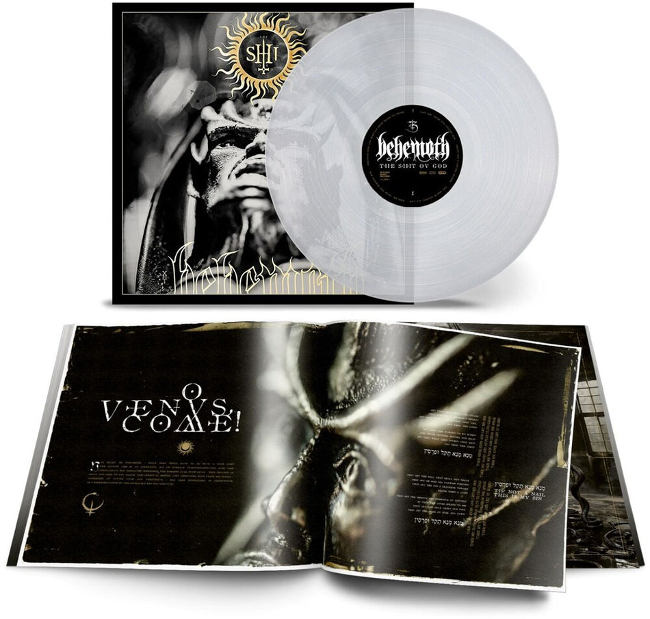 the album cover for Behemoth - Shit Ov God - Clear [Colored Vinyl] [Clear Vinyl] (Gate)