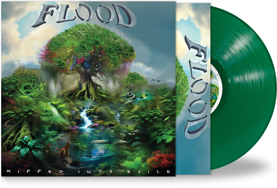 the album cover for Flood - Ripped Into Exile - Green [Colored Vinyl] (Grn) [Limited Edition]