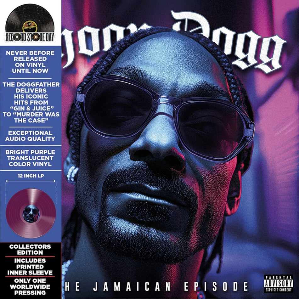 the album cover for Snoop Dogg - The Jamaican Episode (Rsd) [Colored Vinyl] (Purp) [Record Store Day]