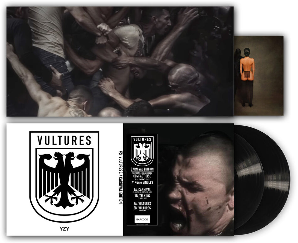 the album cover for Kanye West  / Ty Dolla Sign - Vultures 1 - Carnival Edition (W/Cd)