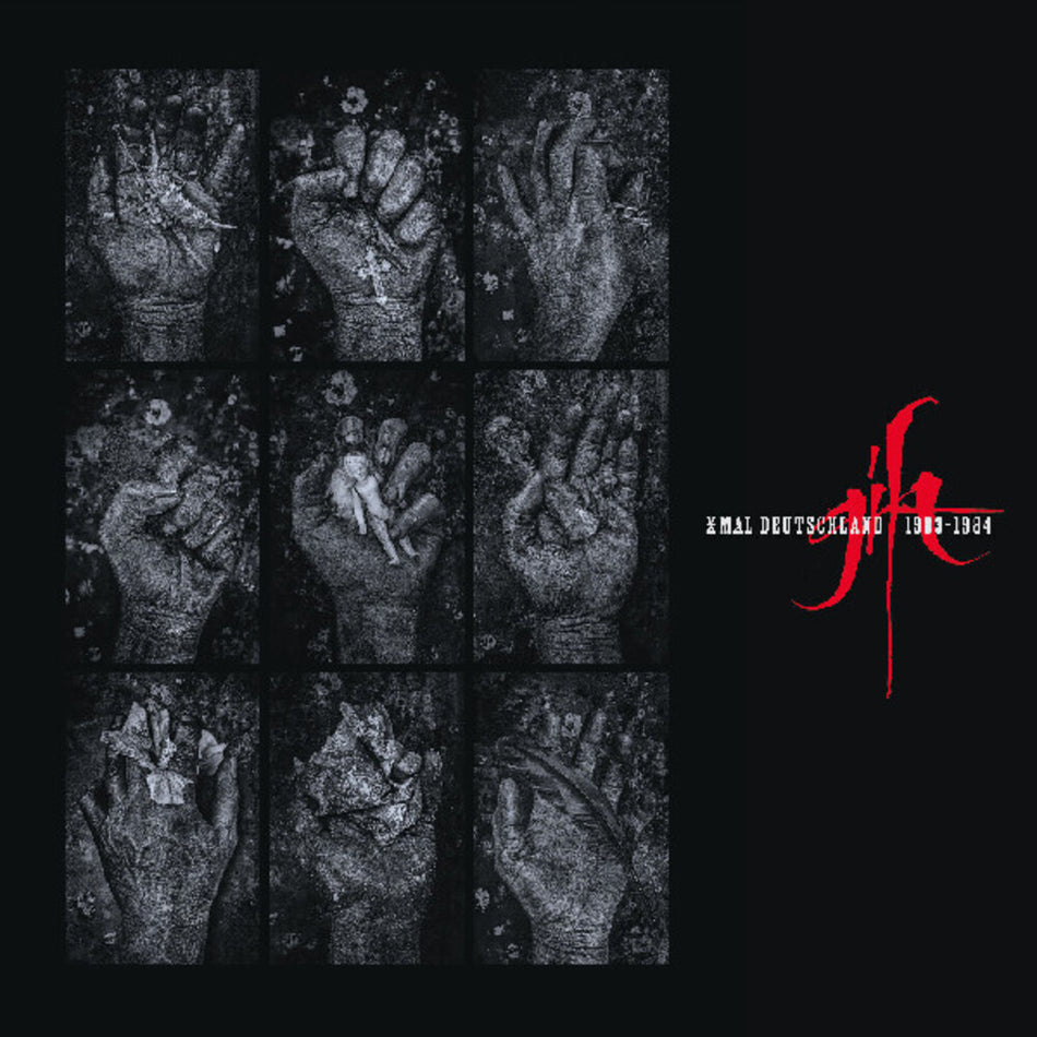 the album cover for Xmal Deutschland - Gift The 4ad Years [3LP Deluxe Edition Clear Red Vinyl]