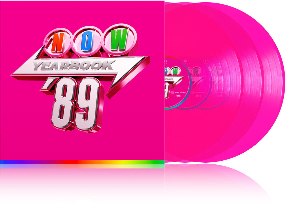 the album cover for Now Yearbook 1989 / Various (Colv) (Pnk) (Uk) - Now Yearbook 1989 / Various [Colored Vinyl] (Pnk) (Uk)