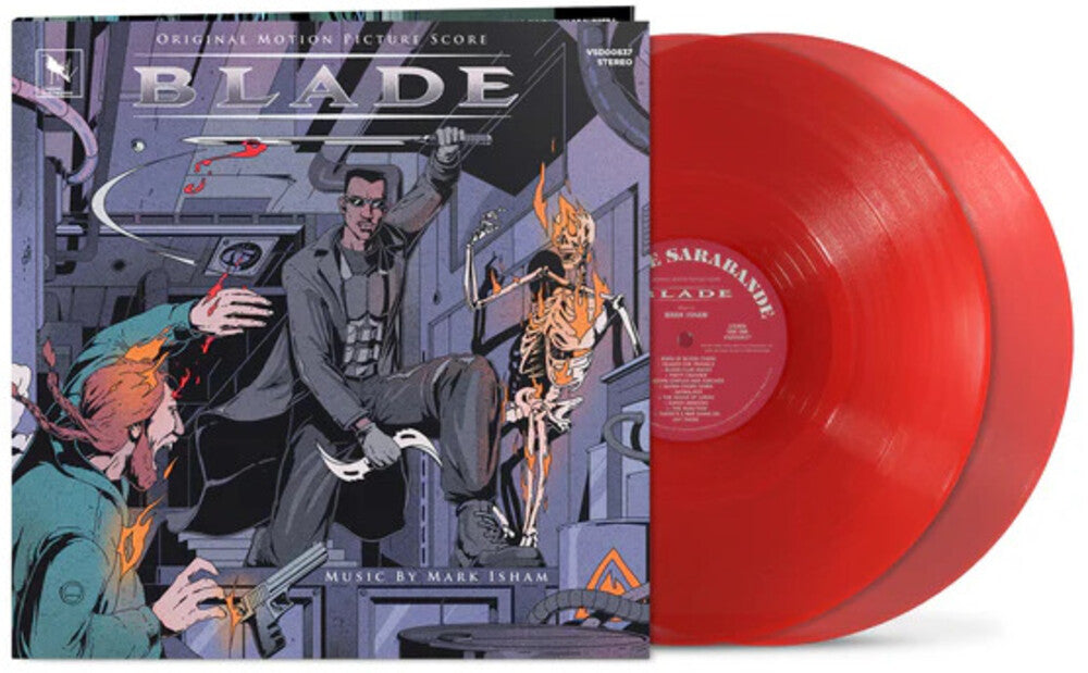 the album cover for Mark Isham  (Colv) (Dlx) (Red) (Hol) - Blade - O.S.T. [Colored Vinyl] [Deluxe] (Red) (Hol)