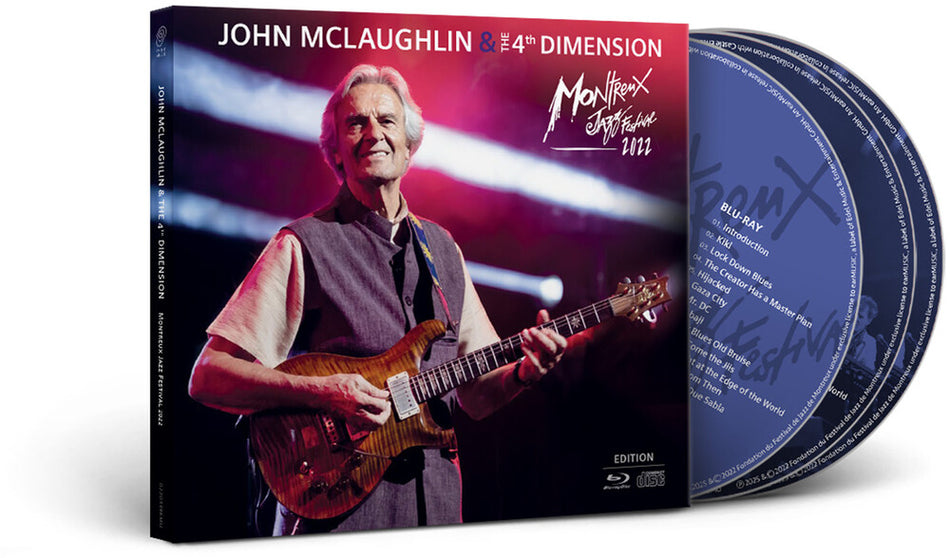 the album cover for Jon McLaughlin &amp; 4th Dimension - Live at Montreux Jazz Festival 2022 [2 CD &amp; Bluray]