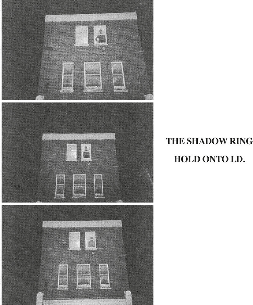 the album cover for Shadow Ring - Hold Onto I.D.