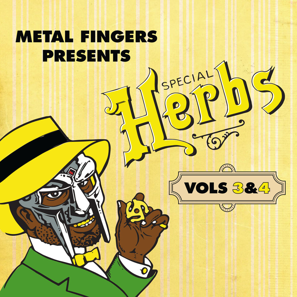 the album cover for MF DOOM - Metal Fingers Presents: Special Herbs Vol. 3 & 4