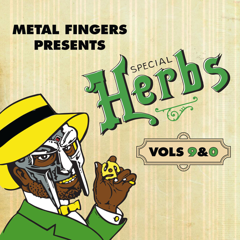 the album cover for MF DOOM - Metal Fingers Presents: Special Herbs Vol. 9 & 0