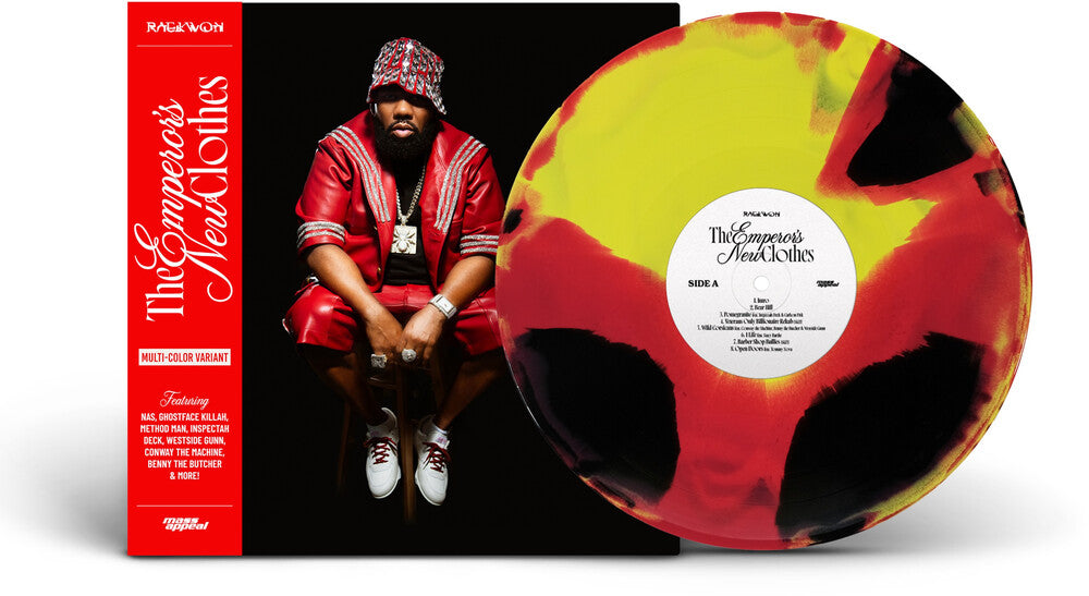 the album cover for Raekwon - The Emperor's New Clothes [Ocean Cranfire Red, Yellow, Black LP]