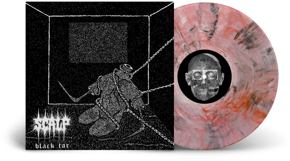 the album cover for SCALP - Black Tar [Clear w/ Red & Black Marble LP]