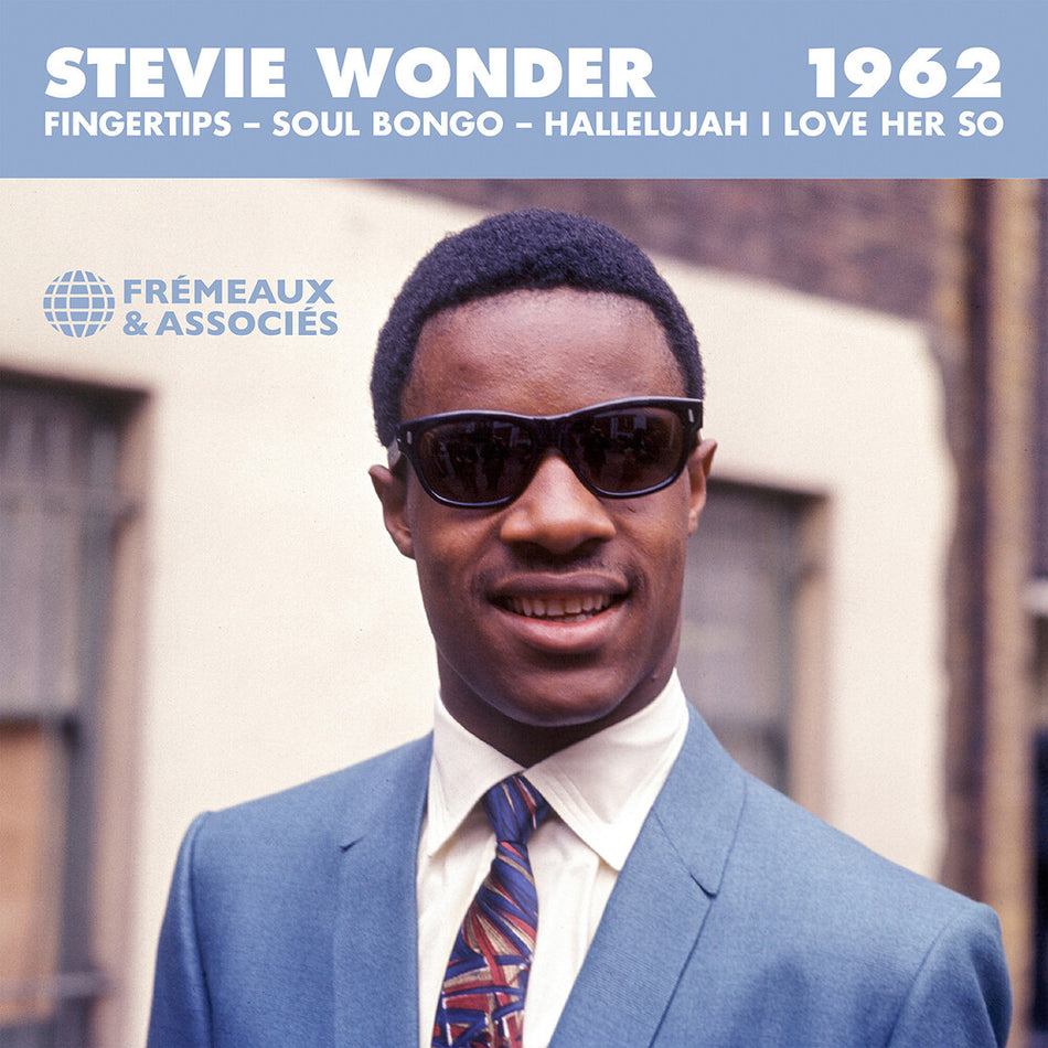 the album cover for Stevie Wonder - Stevie Wonder: 1962 - Fingertips Soul Bongo & Hall