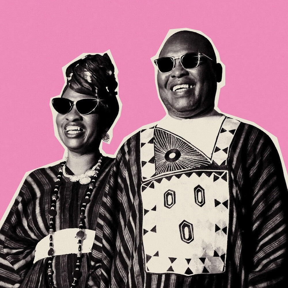 the album cover for Amadou & Mariam - L'amour A La Folie
