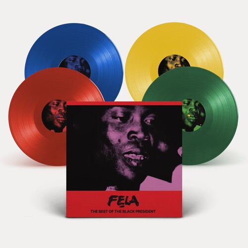 Fela Kuti - Best of the Black President LP (4-Disc Red, Green, Yellow and Blue Vinyl)