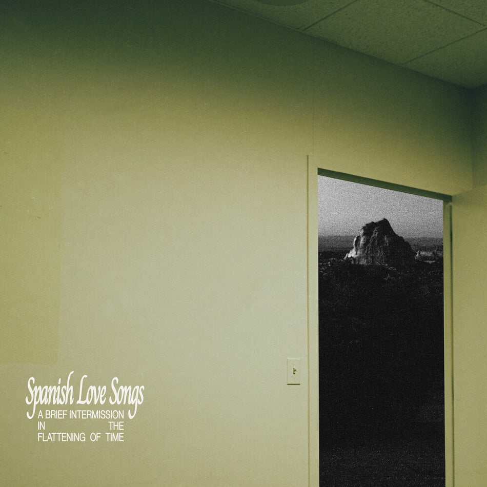 the album cover for Spanish Love Songs - A Brief Intermission In The Flattening Of Time [Indie Exclusive Salt n Peppa Marble LP]