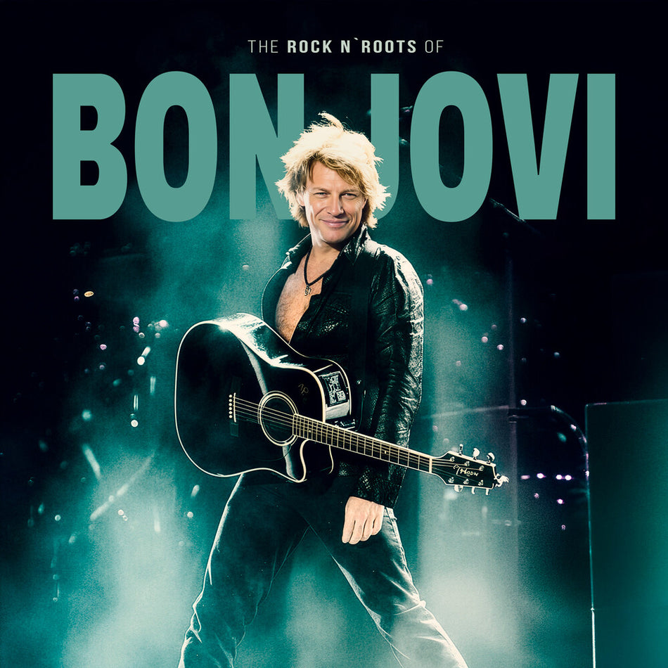 the album cover for Bon Jovi - Rock N Roots Of [Clear Green Vinyl]
