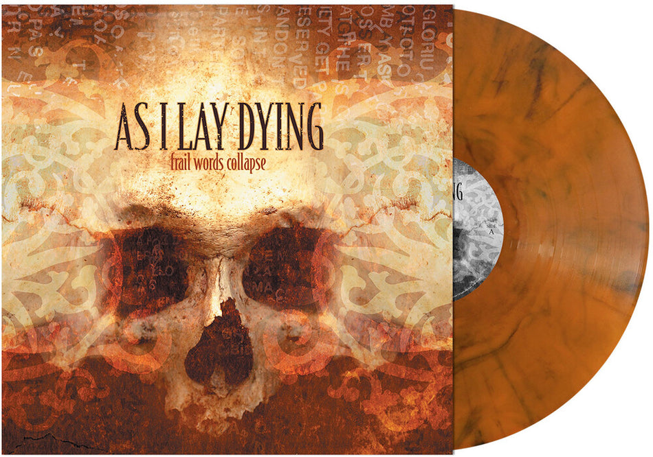 the album cover for As I Lay Dying - Frail Words Collapse [Orange Smoke]