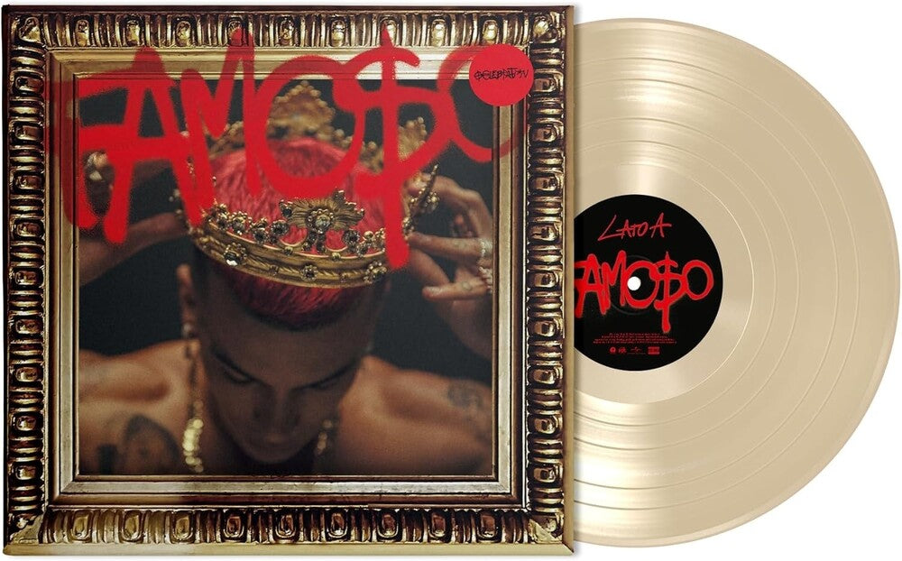 the album cover for Sfera Ebbasta - Famoso ($Elebration) - Transparent Gold Vinyl