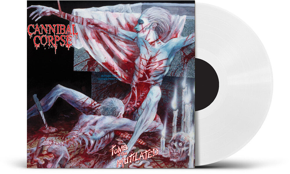 the album cover for Cannibal Corpse - Tomb Of The Mutilated [White]