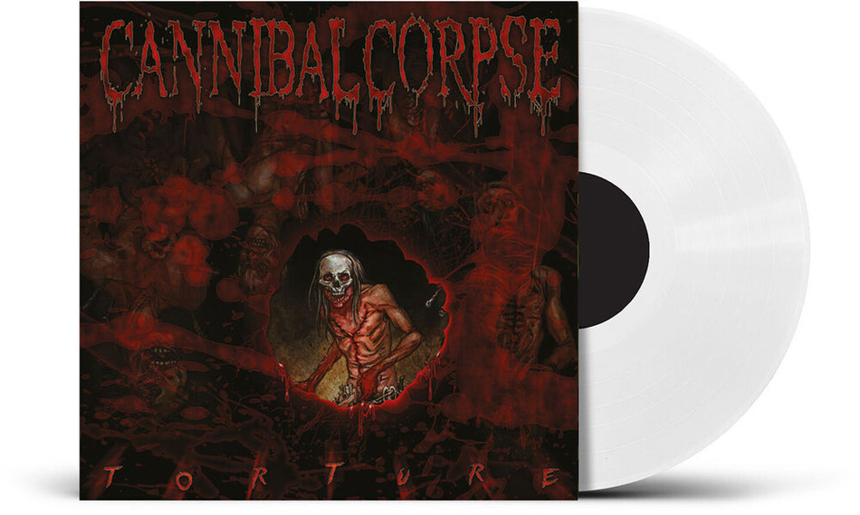 the album cover for Cannibal Corpse - Torture - Uk Exclusive White Vinyl [Colored Vinyl] (Wht)