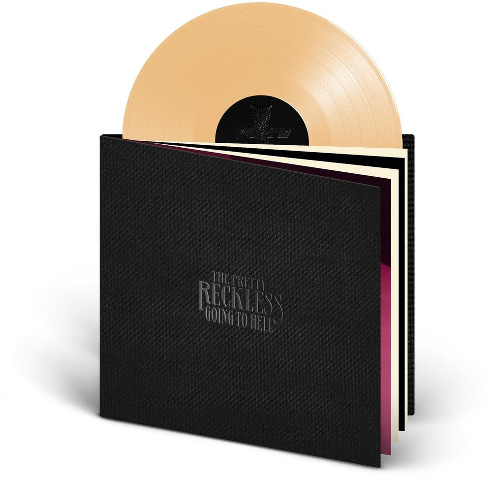 the album cover for The Pretty Reckless - Going To Hell 10th Anniversary Coffee Table Book + LP [Hardback Coffee Table Book + Opaque Beige Vinyl]