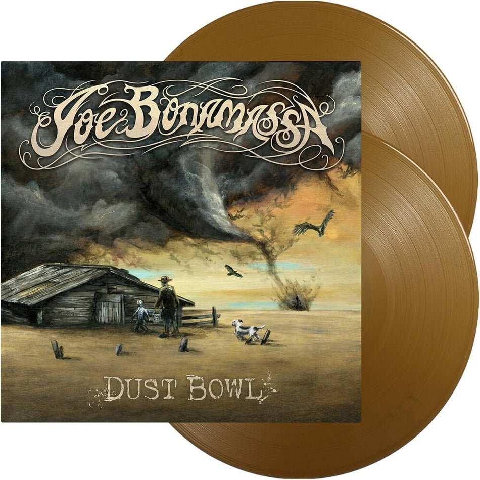 the album cover for Joe Bonamassa - Dust Bowl - Gold Vinyl [Colored Vinyl] (Gol) (Uk)