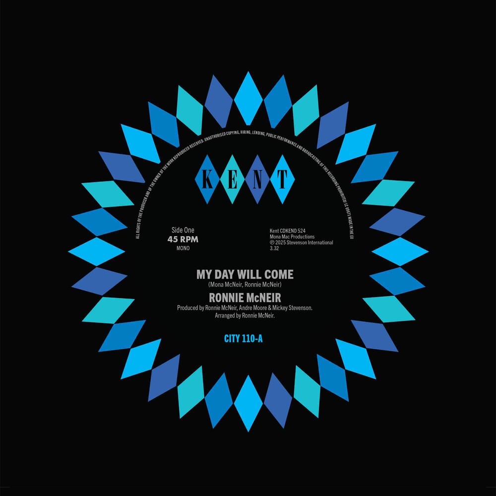 the album cover for Ronnie Mcneir - My Day Will Come / The Girl's Alright With Me (Uk)