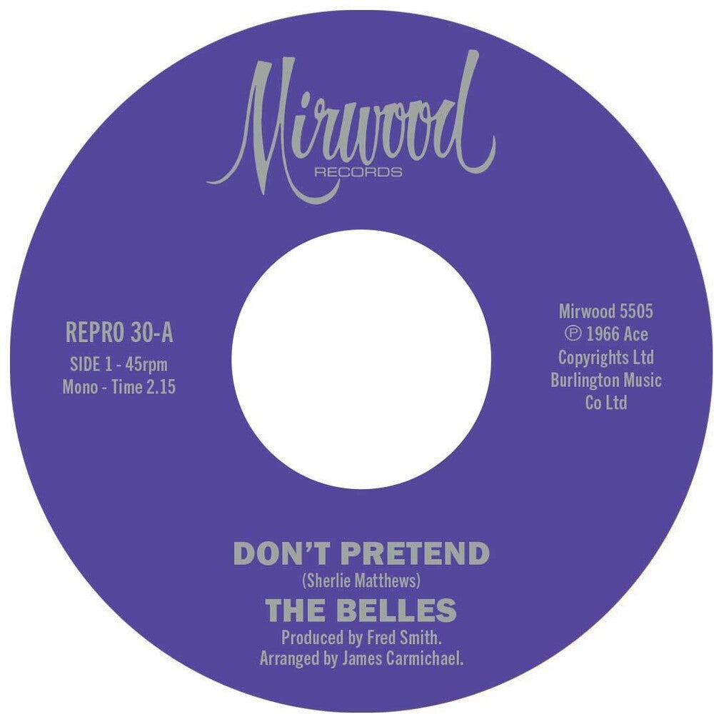 the album cover for Belles - Don't Pretend / Cupid's Got A Hold (Uk)
